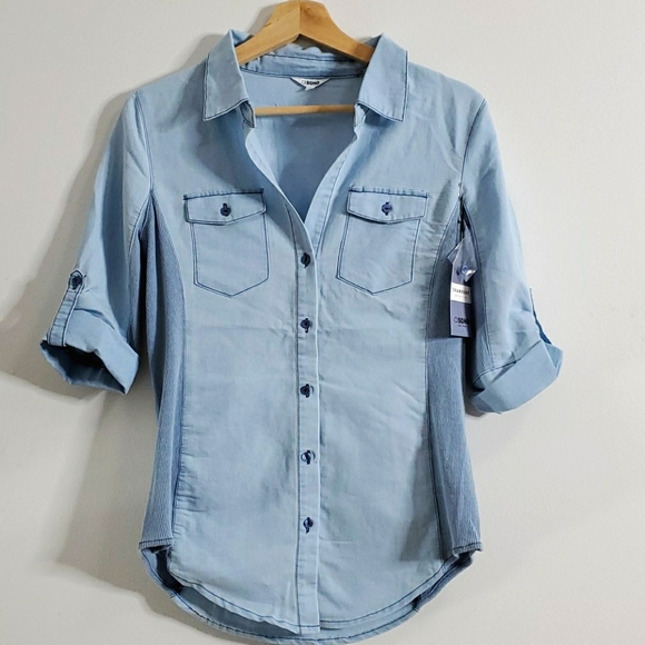 Ci Sono Tops - CI SONO | Denim Chambray Shirt